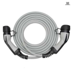 EV Cable (32A single-phase 7.2KW) Type 2 Female to Type 2 Male Extension Cable (16ft/5m)