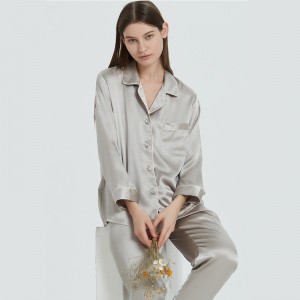 Custom 100% Mulberry Silk Loungewear Pajamas Set