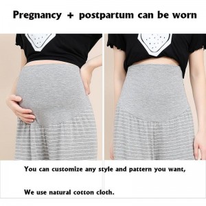 Bawełniane spodnie ciążowe do karmienia po porodzie
