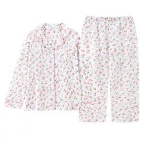 Cotton Gauze Tulip Print Pajamas Home Wear