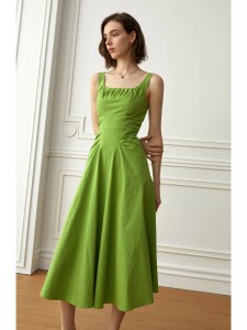 Green Vintage Sling Custom Dress Designs