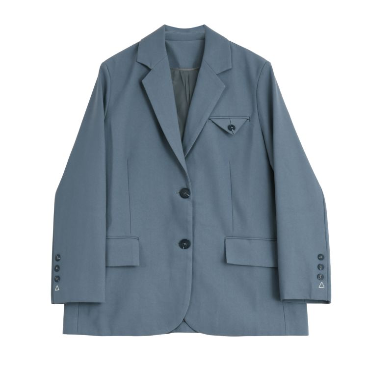 Custom Lake Blue Design Casual Blazer Jacket (3)