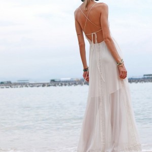 French Custom Cotton Cami Seaside Beach Holiday Dress