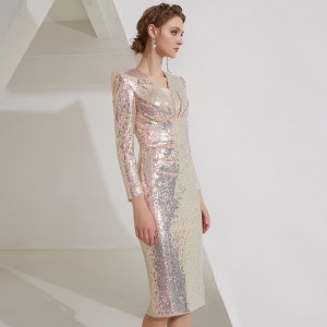 Pinki Luxury Elegant Sequin Birthday Party Dress