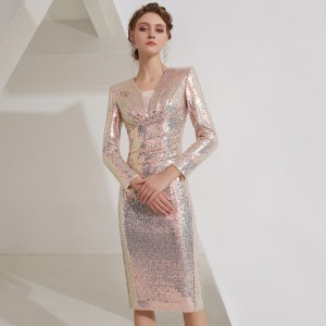 Pink Luxury Elegant Payet Birthday Party Dress