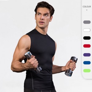 Men PRO Fitness Pocket Sports Sweat Drainage Quick Dry Stretch Tight Undershirt