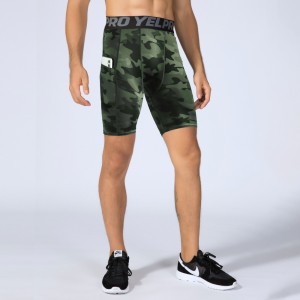 Men PRO Fitness Pocket Training Quick Dry Stretch Tight Shorts