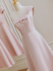 Pink Elegant Bridesmaid New Dress Party Wear