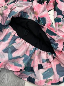 Elegant Printing Ruffles Custom Dress Designs