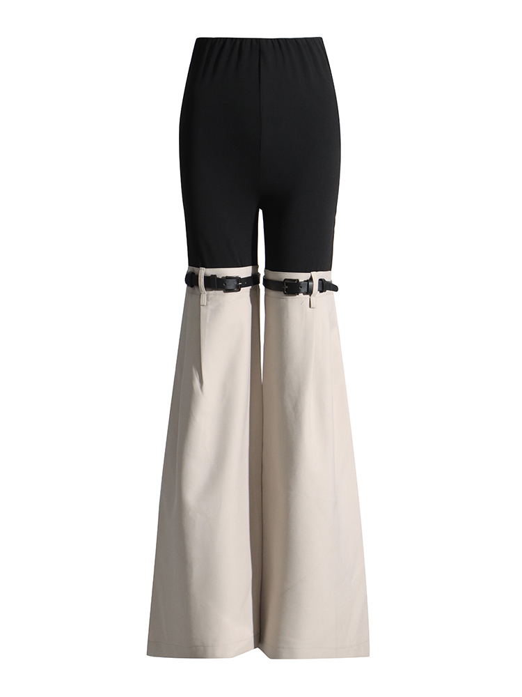 Solid Casual Patchwork Custom Ladies Pant (3)