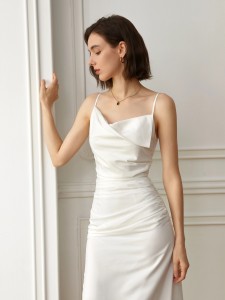 Simple Sexy Camisole White Dresses Designs