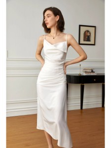 Simple Sexy Camisole White Dresses Designs