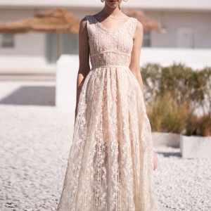 Luxury Organza Elegant Backless French Lace Dress