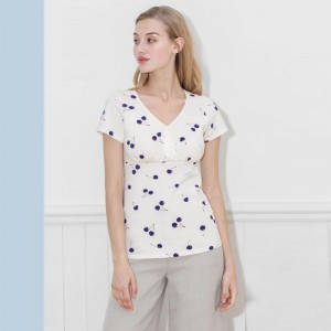 100 Cotton Nursing Clothes Pagkatulog T-Shirt Top Maternity Clothes
