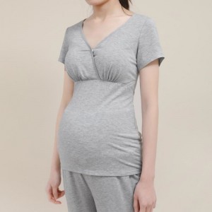100 Cotton Nursing Clothes Sleep T-Shirt Top Maternity Clothes