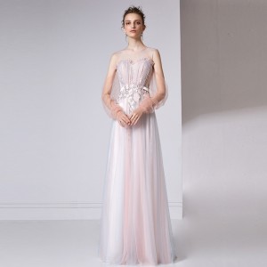 Розовое свадебное платье для невесты