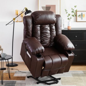 เก้าอี้ปรับเอนไฟฟ้าขนาดใหญ่สำหรับผู้สูงอายุพร้อมระบบนวดและระบบทำความร้อน-3
