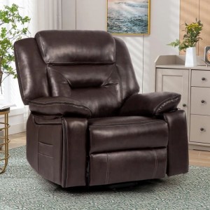 Cadira reclinable d'alta mida d'imitació de pell amb calefacció i massatge