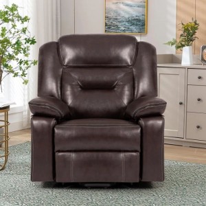 Oversized Faux Leather Power Lift Assist Recliner Chair with Heating and Massage