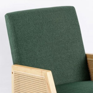 Cadira d'accent balancí de tela d'estil modern amb respatller alt-2