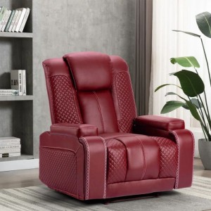 Wide Bonded Leather Massage Home Theater Recliner