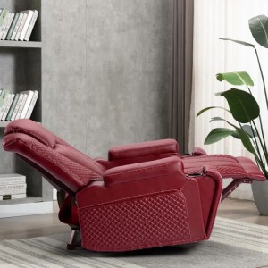Wide Bonded Leather Massage Home Theatre Recliner