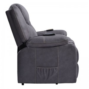 Modernt enkelt Napa-läder och äkta läder lång soffa vardagsrumssoffa för hemmet med USB-funktion