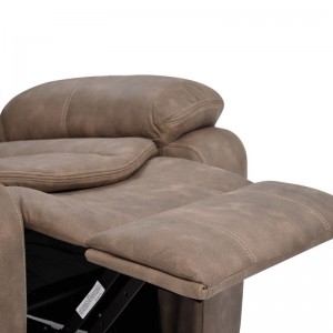 Moderne meubelen lederen L-vorm functie bankstel fauteuil sectionele leren hoekbank