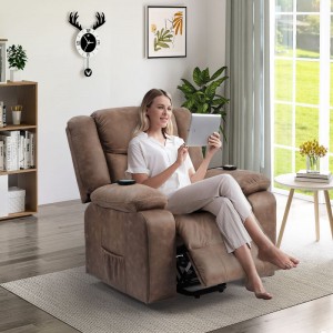 Modernit kodin huonekalut Nahka L-muoto Toiminto sohvasarja Lepotuoli poikkipintainen kulmasohva