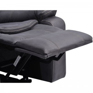 Modern Simple Napa Leather at Real Leather Long Couch Living Room Sofa para sa Bahay na may USB Function
