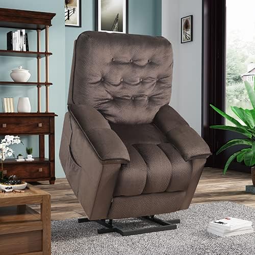 I-Power Lift Chair Soft Velvet Upholstery Recliner