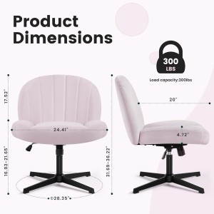 Armless Office Desk Chair No Wheels
