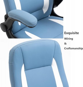 Krzesło biurowe Krzesło biurowe Nowoczesne krzesła komputerowe w kolorze niebieskim