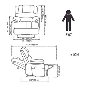 Liels elektriskais pacēlājs, krēsls, pārpildīts, plats stāvēšanas palīgs