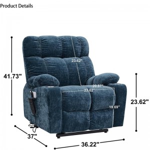 Big Heated Massage Recliner Sofa for The Elderly