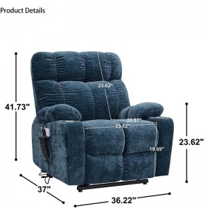 Gran sofà reclinable de massatge climatitzat per a gent gran