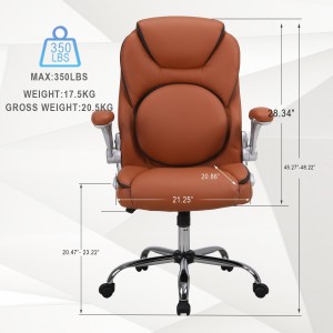 Cadeiras de oficina executivas con palma de apoio lumbar redonda