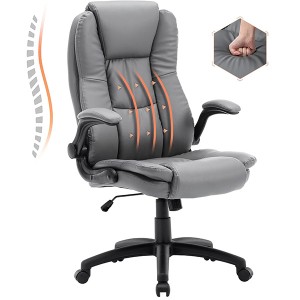 Cadira ergonòmica d'oficina a casa amb braços abatibles de freixe