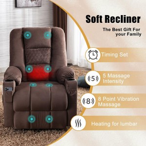 Brun Electric Lift Recliner – Komfortabel sofa