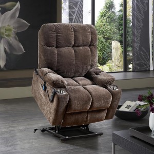 Gran sofà reclinable de massatge climatitzat per a gent gran