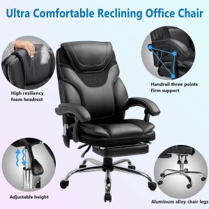 Massage Reclining Office Chair nga adunay Footrest