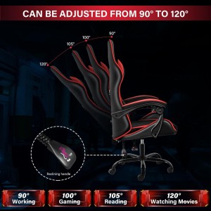 Cheap Adjustable Swivel Gaming Task Chair Computer Room red