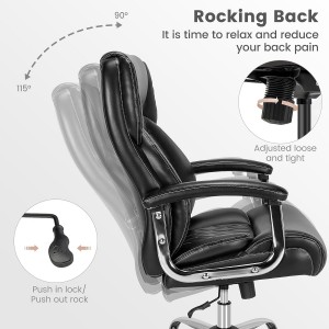កៅអី 500LBS High Back Executive Desk Chair ពណ៌ខ្មៅ