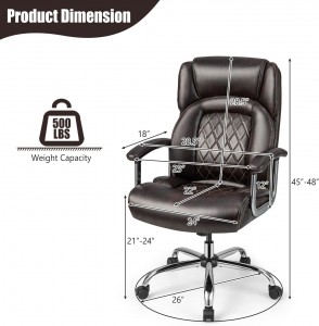 500LBS High Back Executive Desk Chair palm