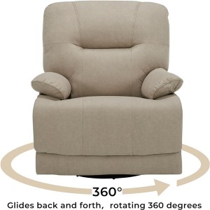 Confortable fauteuil inclinable à bascule pivotant beige
