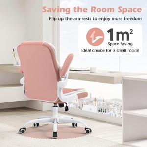 Home Office Desk Chairs Executive Rolling Swivel Computer Task Chair powder