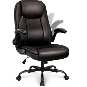 Cadeira de escritório ergonômica com palma executiva em couro PU