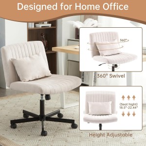 Extra Wide Cross Legged Home Office Swivel Chair