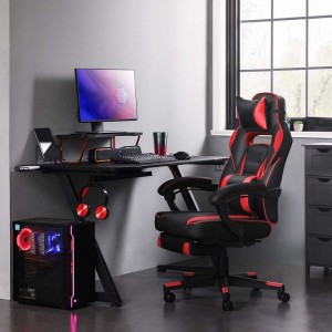 Reclining Gaming Office Chair nrog Footrest