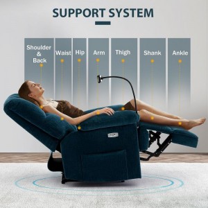 Power Overstuffed Recliner Chair with Phone Holder-2